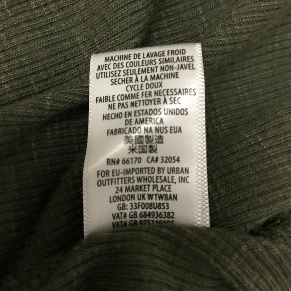 🔴Free People Green Ribbed Tank Top Racer Back S - Picture 7 of 7